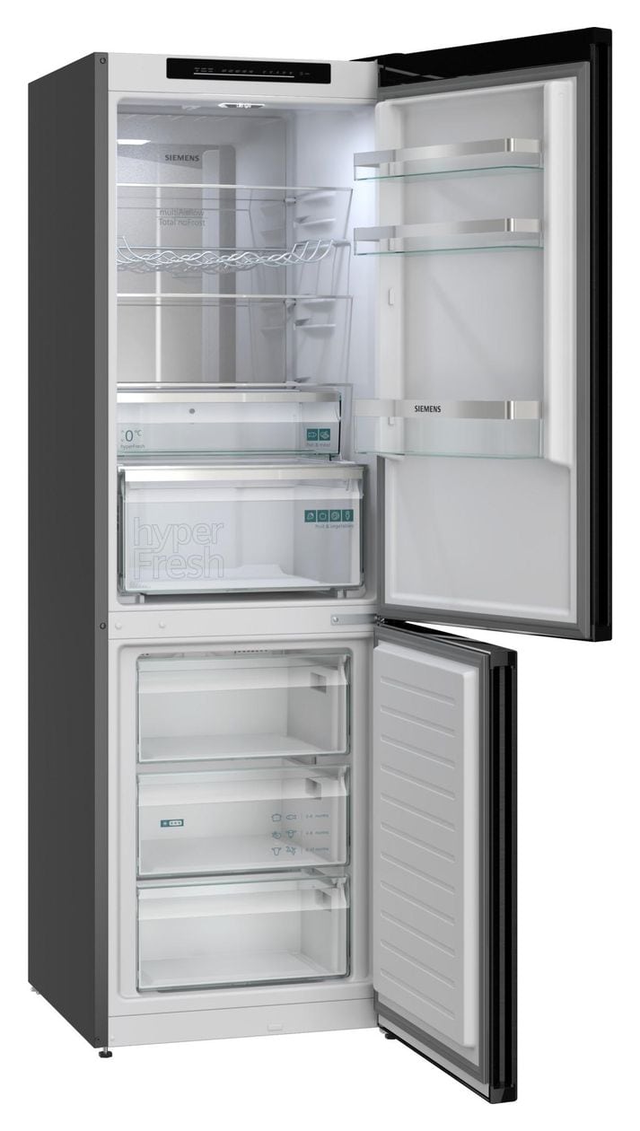 iQ300 KG36NVXBG 218 l / 103 l Kühl-Gefrierkombi freistehend NoFrost 127 kWh Jahr (Gebürsteter Stahl, Schwarz) 
