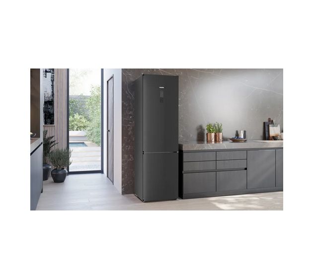 iQ300 KG39NXXCF 260 l / 103 l Kühl-Gefrierkombi freistehend NoFrost 162 kWh Jahr  (Schwarz) 