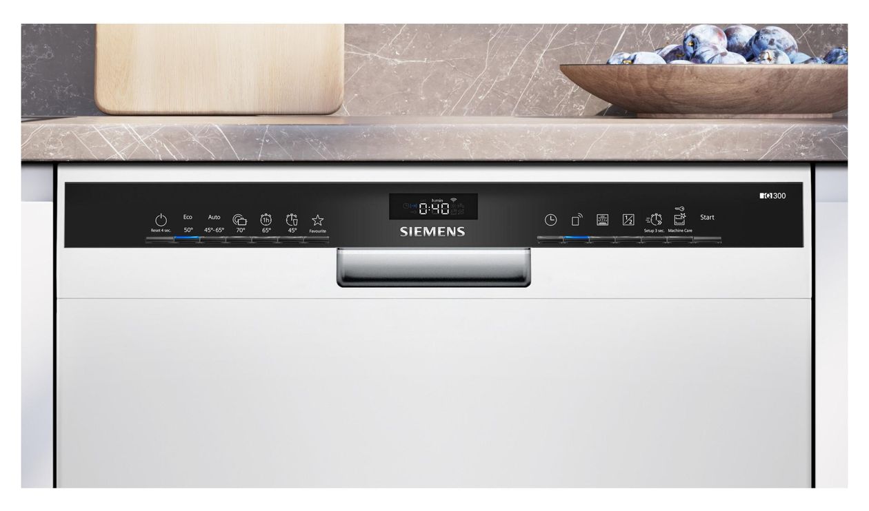 iQ300 SN43HW03TE 60 cm Geschirrspüler unterbaufähig Leise 13 Maßgedecke aquaStop Funktion Wärmetauscher 