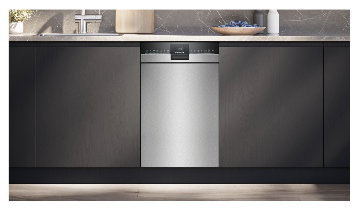 iQ300 SR43ES25ME 45 cm Geschirrspüler unterbaufähig Leise 10 Maßgedecke aquaStop Funktion Wärmetauscher 