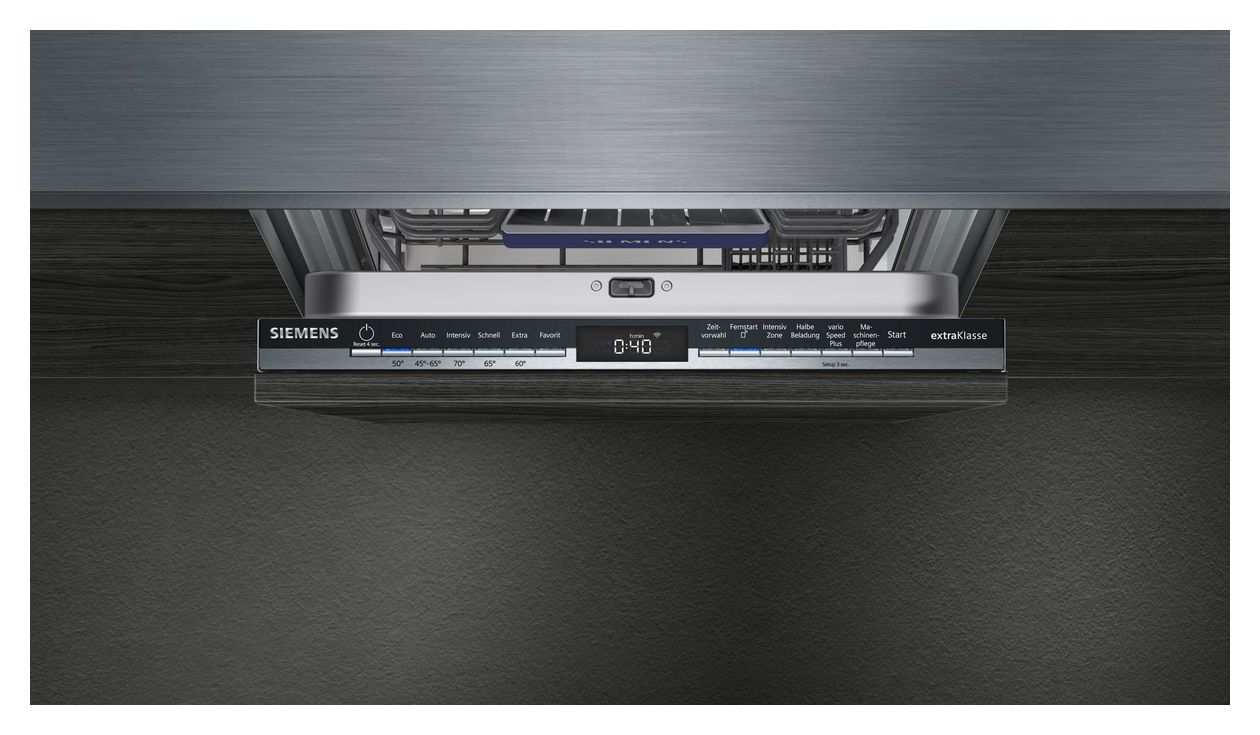 iQ300 SR83EX01LD 45 cm Geschirrspüler vollintegriert (ohne Front) Leise 10 Maßgedecke aquaStop Funktion Wärmetauscher 