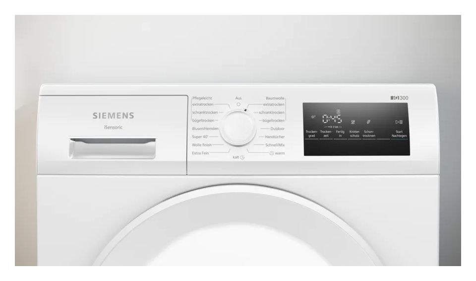 iQ300 WT43H004 Kondensations Trockner Frontlader 