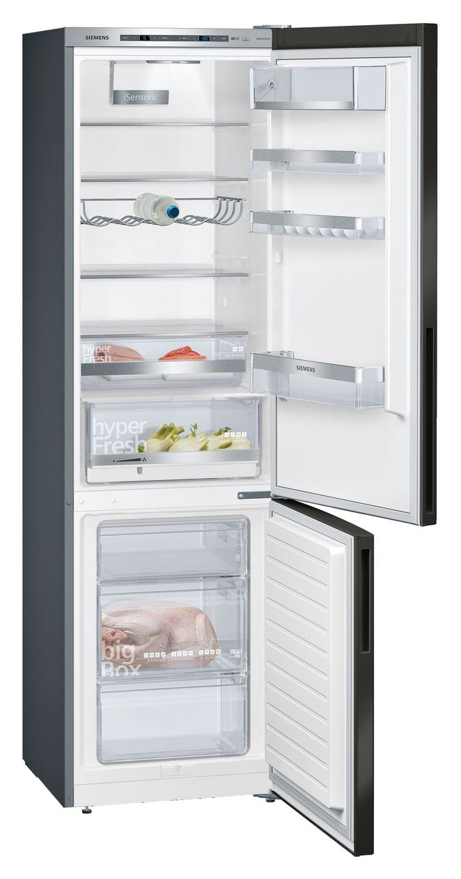 iQ500 KG39E8XBA 249 l / 94 l Kühl-Gefrierkombi freistehend 119 kWh Jahr  (Schwarz, Edelstahl) 