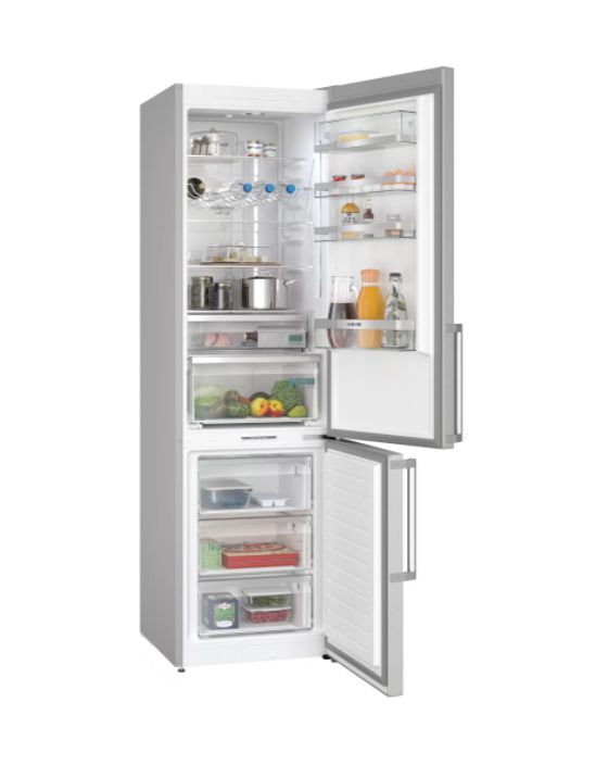 iQ500 KG39NAIBT 260 l / 103 l Kühl-Gefrierkombi freistehend NoFrost 129 kWh Jahr  (Edelstahl) 