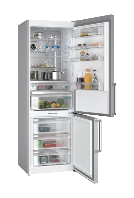 iQ500 KG49NAIBT 311 l / 129 l Kühl-Gefrierkombi freistehend NoFrost 142 kWh Jahr  (Edelstahl) 