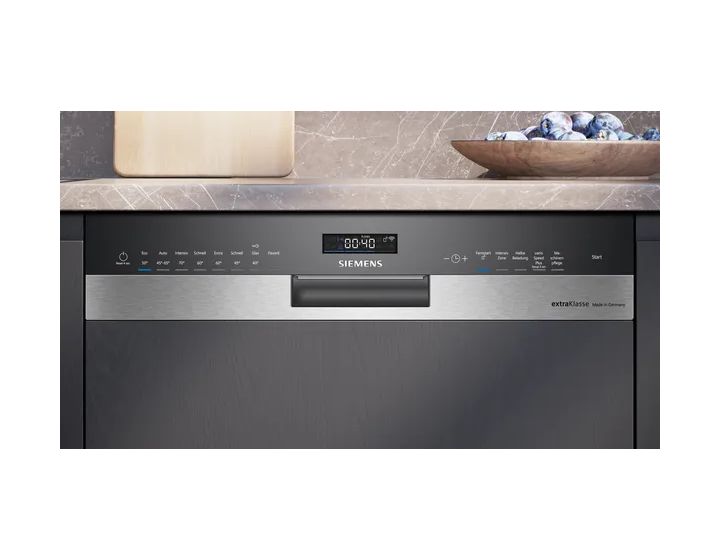 iQ500 SN55ES00BD 60 cm Geschirrspüler teilintegriert (ohne Front) Sehr leise 13 Maßgedecke aquaStop Funktion Wärmetauscher 