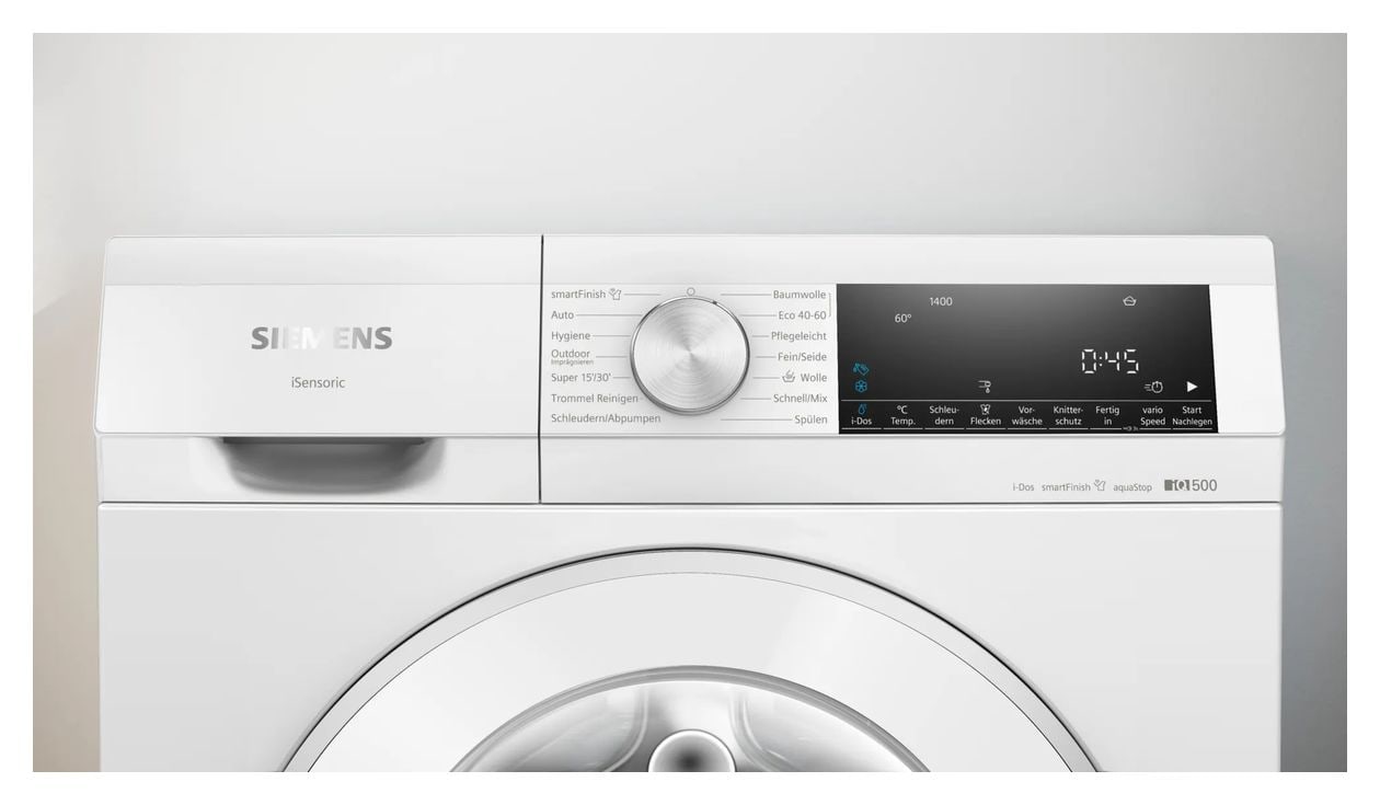 iQ500 WG44G2F1EM 9 kg Frontlader Waschmaschine 1400 U/min aquaStop Funktion 