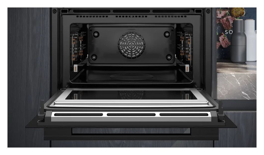 iQ700 CM776GMB1F Einbaubackofen kompakt AutoClean Mikrowelle 
