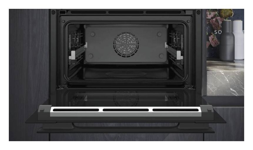 iQ700 CS936GCB1 Einbaubackofen kompakt Dampfgaren AutoClean (Schwarz/Edelstahl) 
