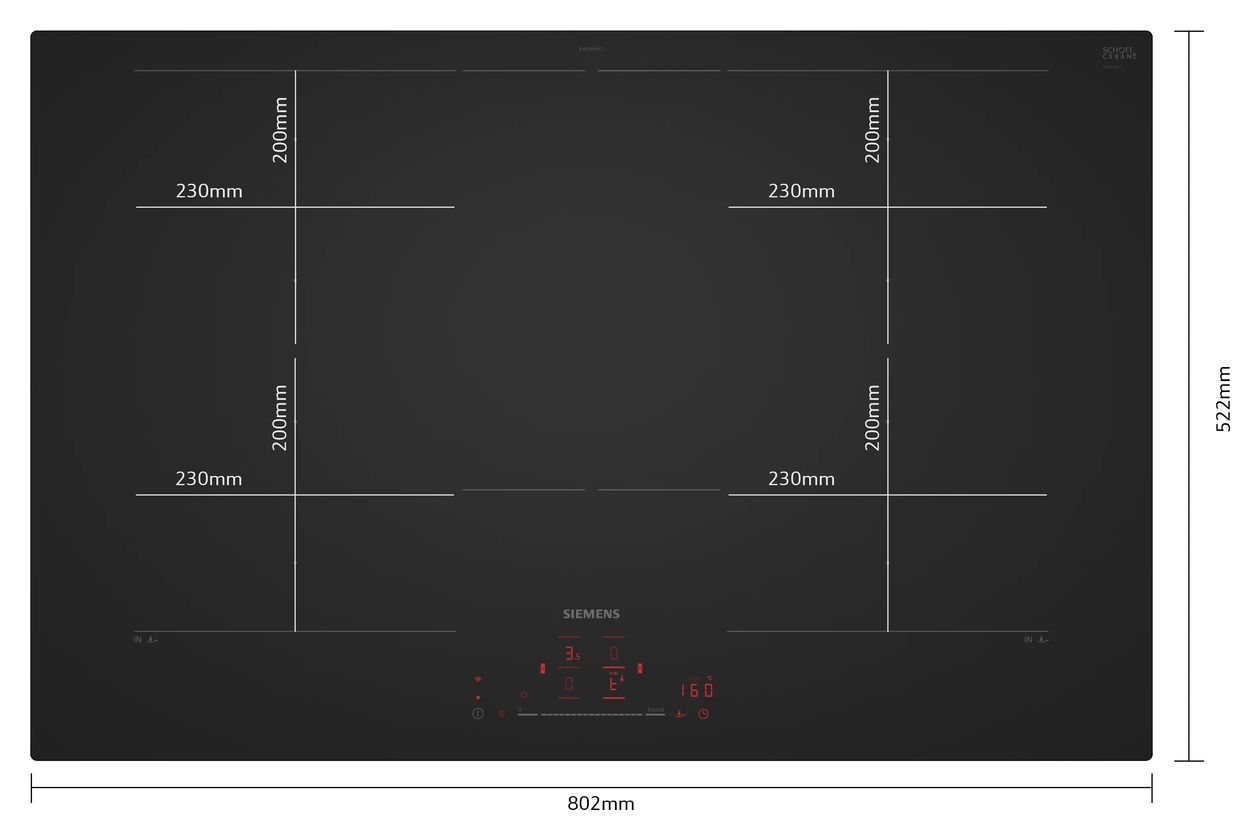 iQ700 EX81AHYC1E autarkes 80.2 cm Induktions Kochfeld/Herdplatte 4 Zone(n) 