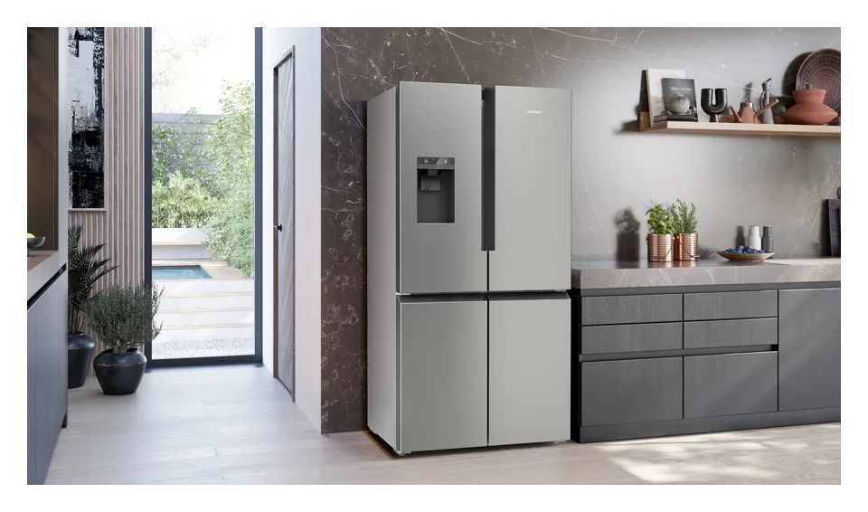 iQ700 KF96DPPEA Side-by-Side Kühl-/ Gefrierkombination French Door 375 l / 199 l 327 kWh NoFrost 1830 mm x 905 mm  (Edelstahl) 