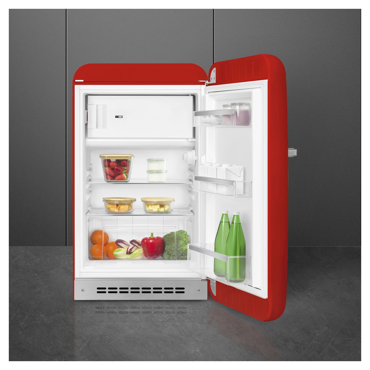 FAB10RRD6 122 l / 105 l Kühlschrank freistehend EEK: D 115 kWh Jahr  (Rot) 