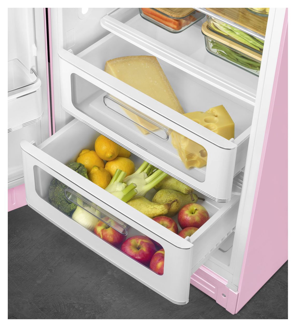 FAB28LPK6 270 l / 244 l Kühlschrank freistehend EEK: C 104 kWh Jahr  (Pink) 