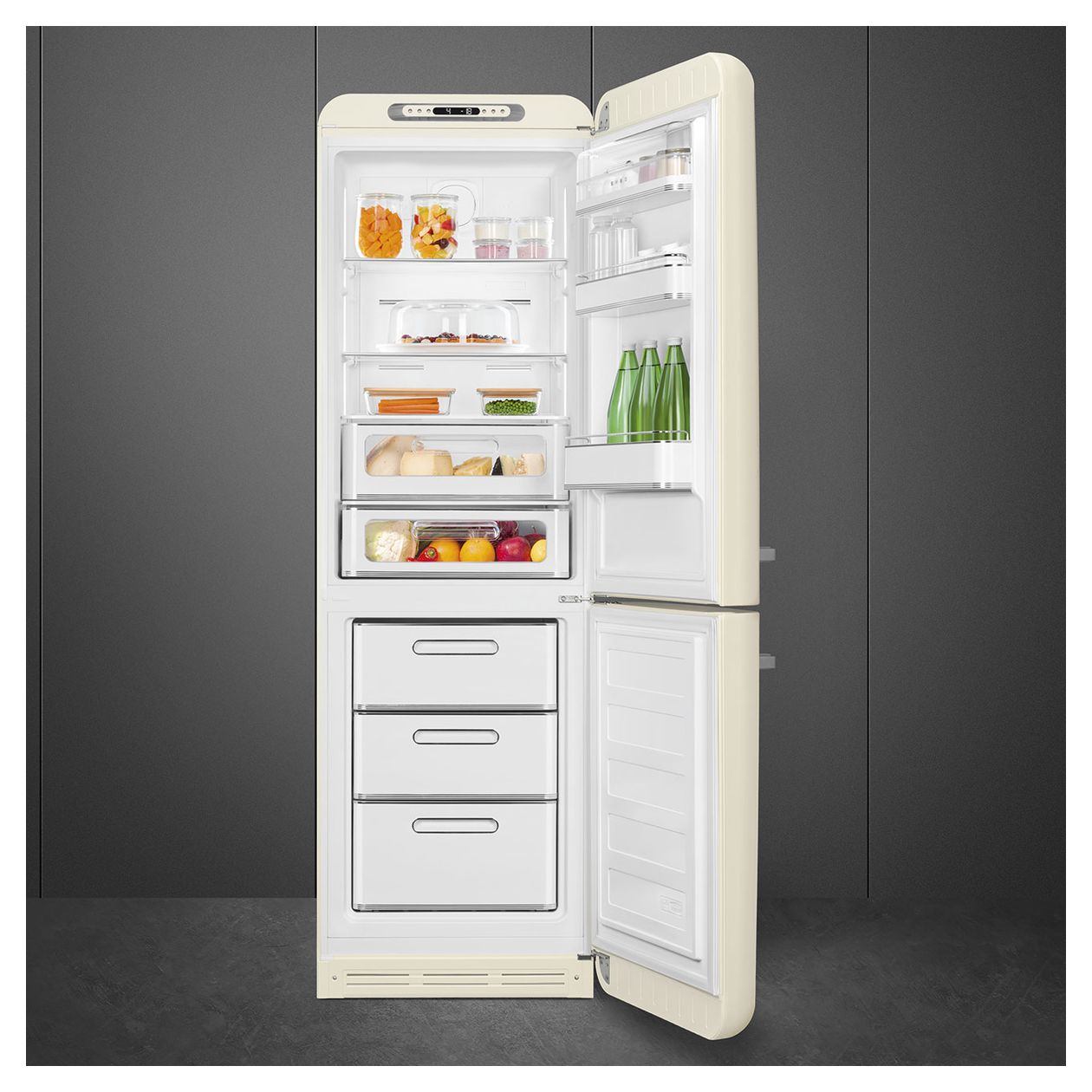 FAB32RCR6 234 l / 97 l Kühl-Gefrierkombi freistehend NoFrost 158 kWh Jahr  (Cremefarben) 