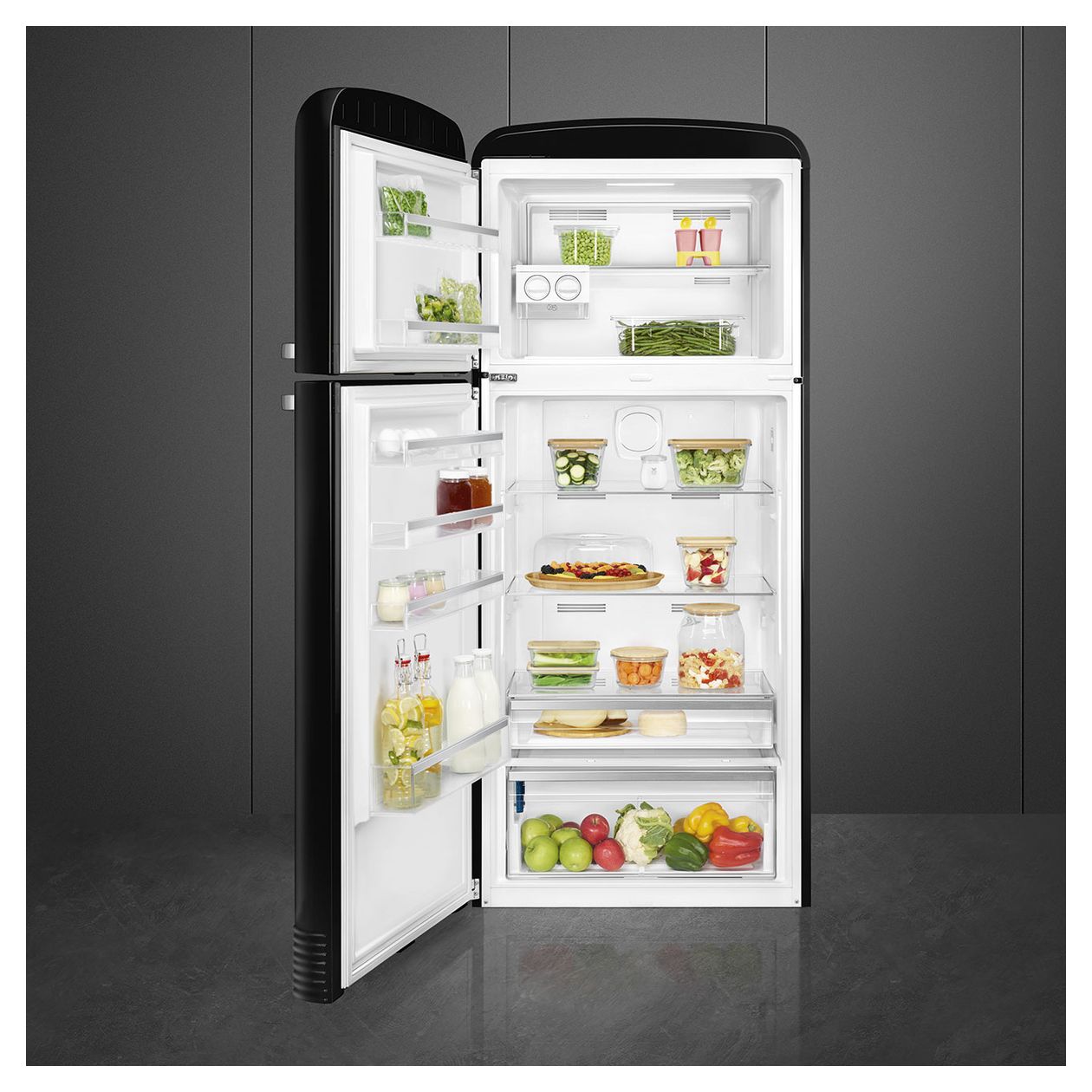 FAB50LBL5 400 l / 124 l Kühl-Gefrierkombi freistehend NoFrost 265 kWh Jahr  (Schwarz) 