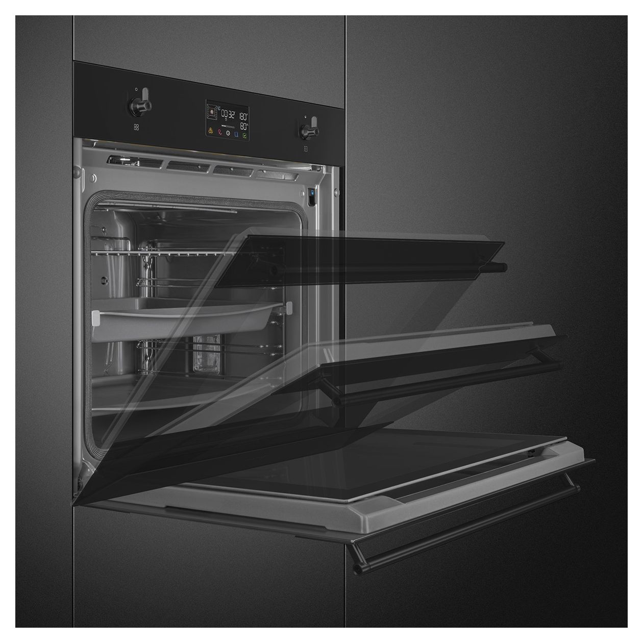 SOP6302S2PN Einbaubackofen 68 l Dampfgaren AutoClean 