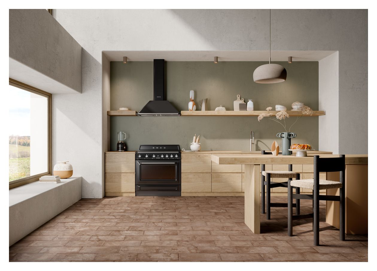 TR90IMBL Range Cooker (Kochherd) Elektro 115 l Zweikreis-Grill mit variabler Rate 9 Beheizungsarten AutoClean mit Induktions Kochfeld 