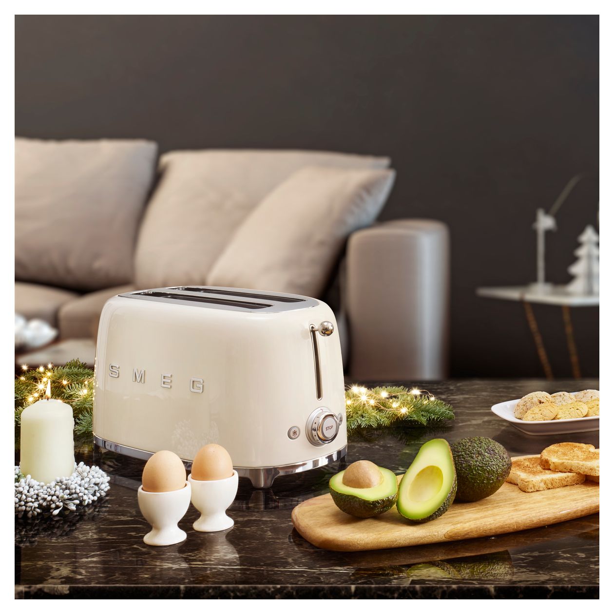 TSF01CREU Toaster 950 W 2 Scheibe(n) 6 Stufen  (Cremefarben) 