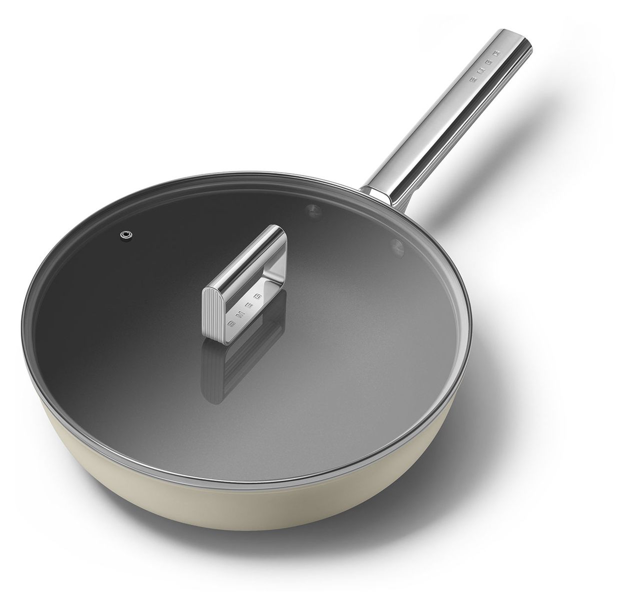 WOF3002CRM Wok 50's Style 30 cm Keramik beschichtet für alle Herdplatten und Backöfen bis 250° Spülmaschinengeeignet 