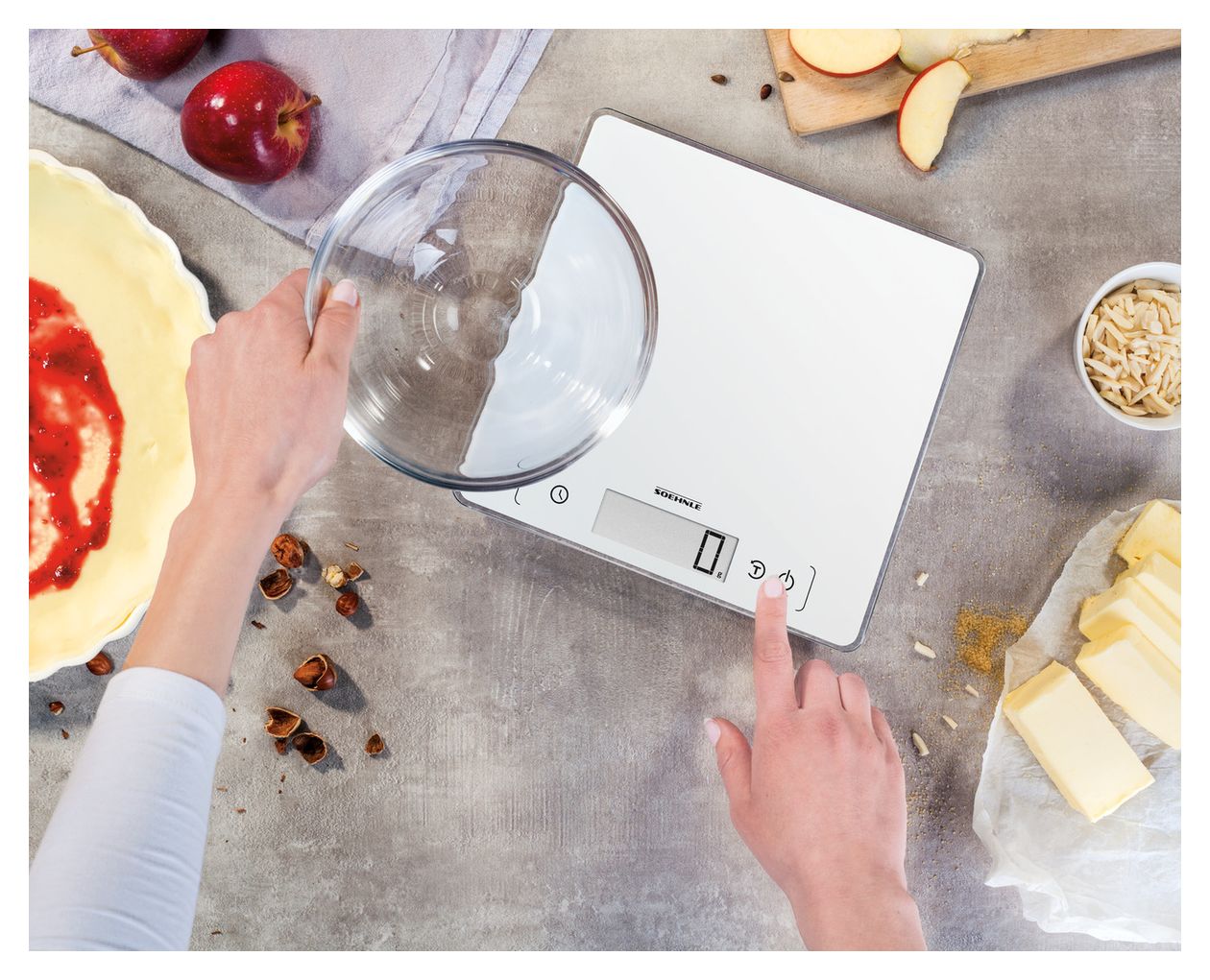 61505 Page Comfort 400 Elektronische Küchenwaage bis 10 kg Genauigkeit 1 g  (Weiß) 