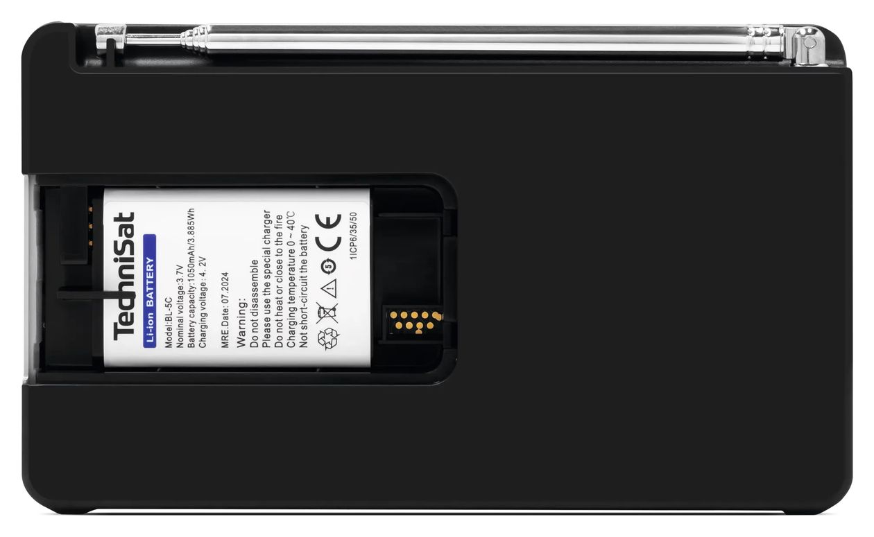 DigitRadio 1A DAB+, FM Radio Tragbar  (Schwarz, Silber) 