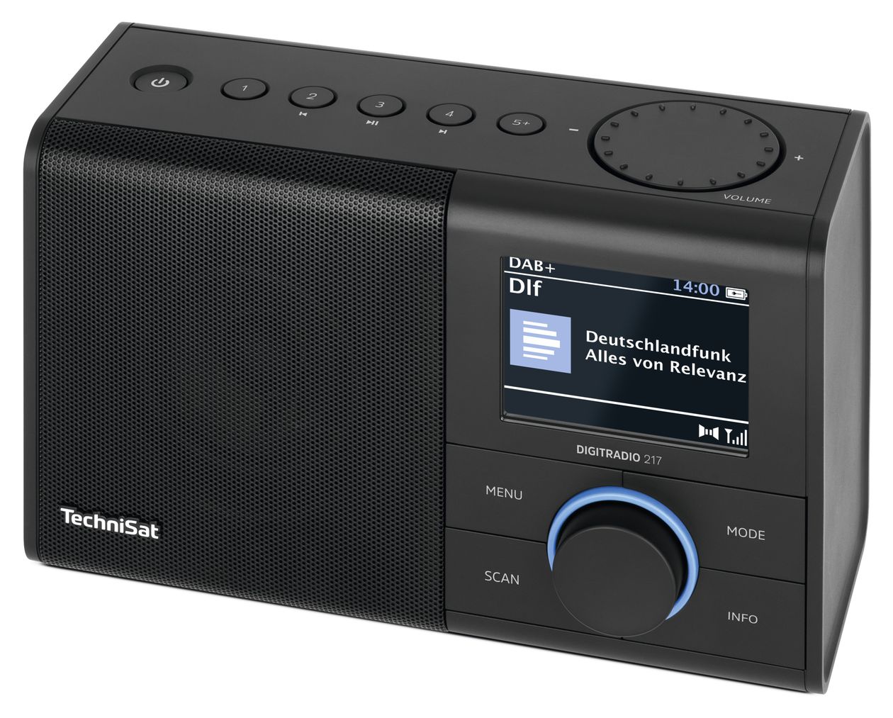 Digitradio 217 Bluetooth DAB+, FM, VHF Radio Tragbar  (Schwarz) 