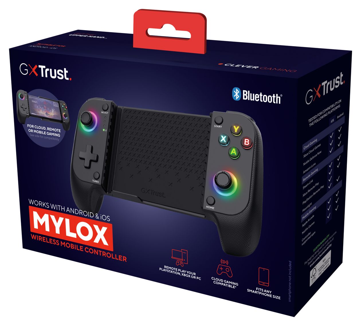 GXT735 Mylox Analog / Digital Gamepad für Android, iOS  (Grau) 