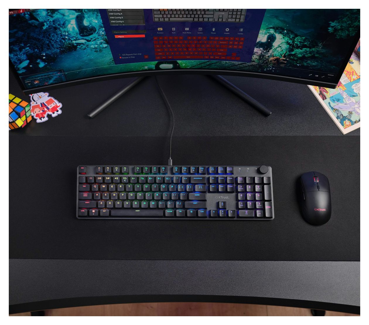 GXT866 Torix LED Gaming Tastatur USB  (Schwarz) 