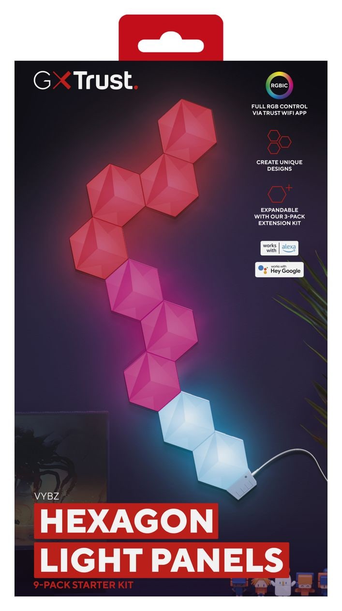GXT902 Vybz Hexagon Light Panels Multi AC 