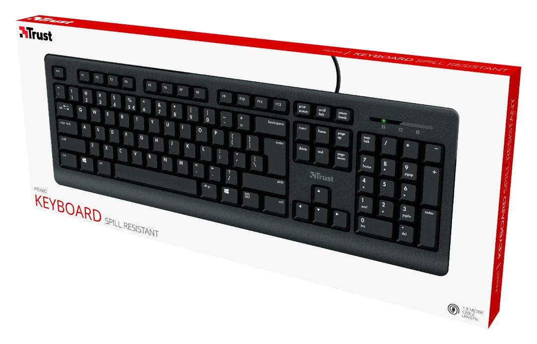 Primo Universal Tastatur USB  (Schwarz) 