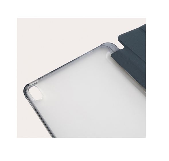 Satin Folio aus Polycarbonat, Thermoplastische Polyurethane (TPU) für Apple iPad A16 und iPad 10.Gen bis 27,7 cm (10.9") Schockresistent (Dunkelblau, Transparent) 