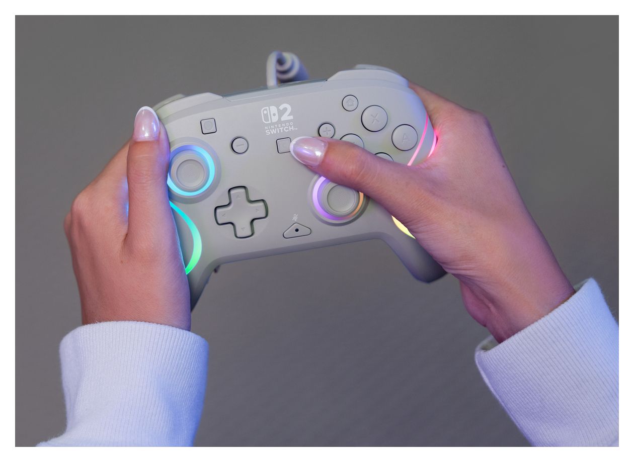 Afterglow Wave Wired Controller Gamepad für Nintendo Switch, Nintendo Switch 2, Nintendo Switch OLED  (Grau) 