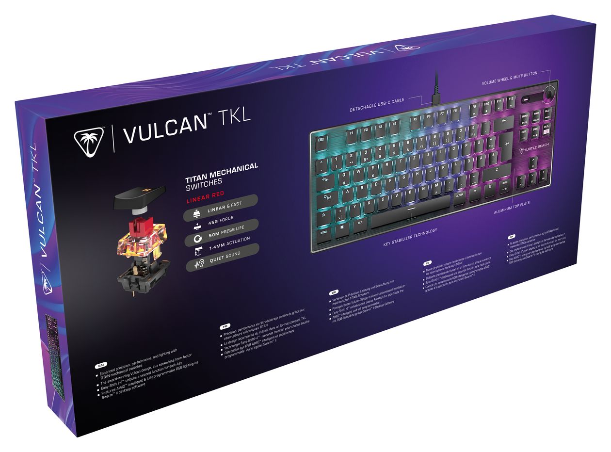 Vulcan TKL RGB-LED Gaming Tastatur USB  (Schwarz) 