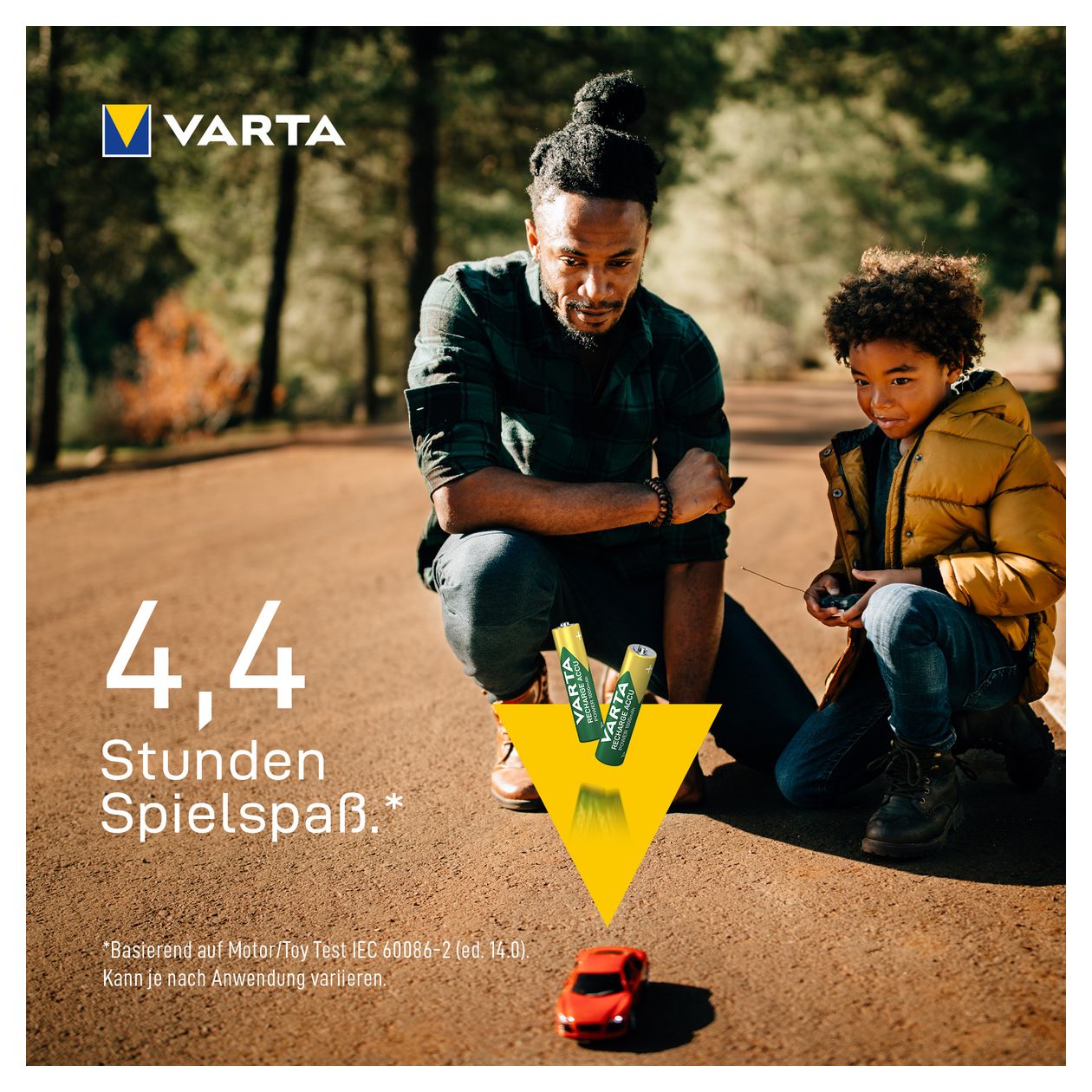Batterien AAA, wiederaufladbar, 2 Stück, Recharge Accu Power, Akku, 1000 mAh Ni-MH, ohne Memory Effekt, vorgeladen, sofort einsatzbereit 