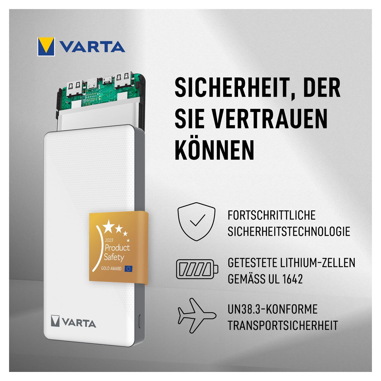 Energy 20000 mAh Powerbank USB Typ-C  (Schwarz/Weiß) 