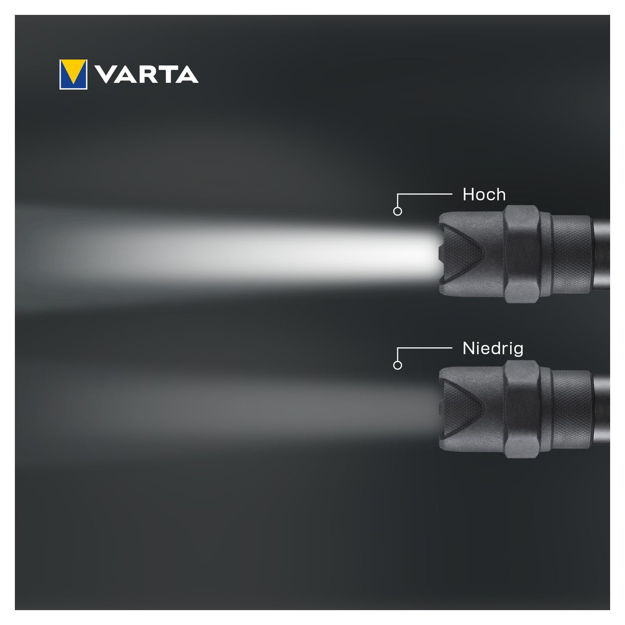 Taschenlampe LED 6 Watt inkl. 3x AAA Batterien, Indestructible F10 Pro Leuchte, Lampe, Arbeitsleuchte mit zwei Leuchtmodi, extrem robuste Taschenleuchte, klein, wasser- und staubgeschützt 