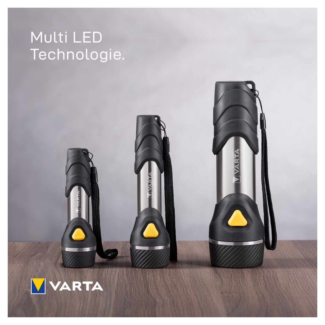 Taschenlampe mit 5 LEDs inkl. 1x AA Batterien, Day Light Multi LED F10 Leuchte, Taschenleuchte mit Anhänger, Lampe ideal für Haushalt, Angeln, Garage, Notfall, Stromausfall, Outdoor 