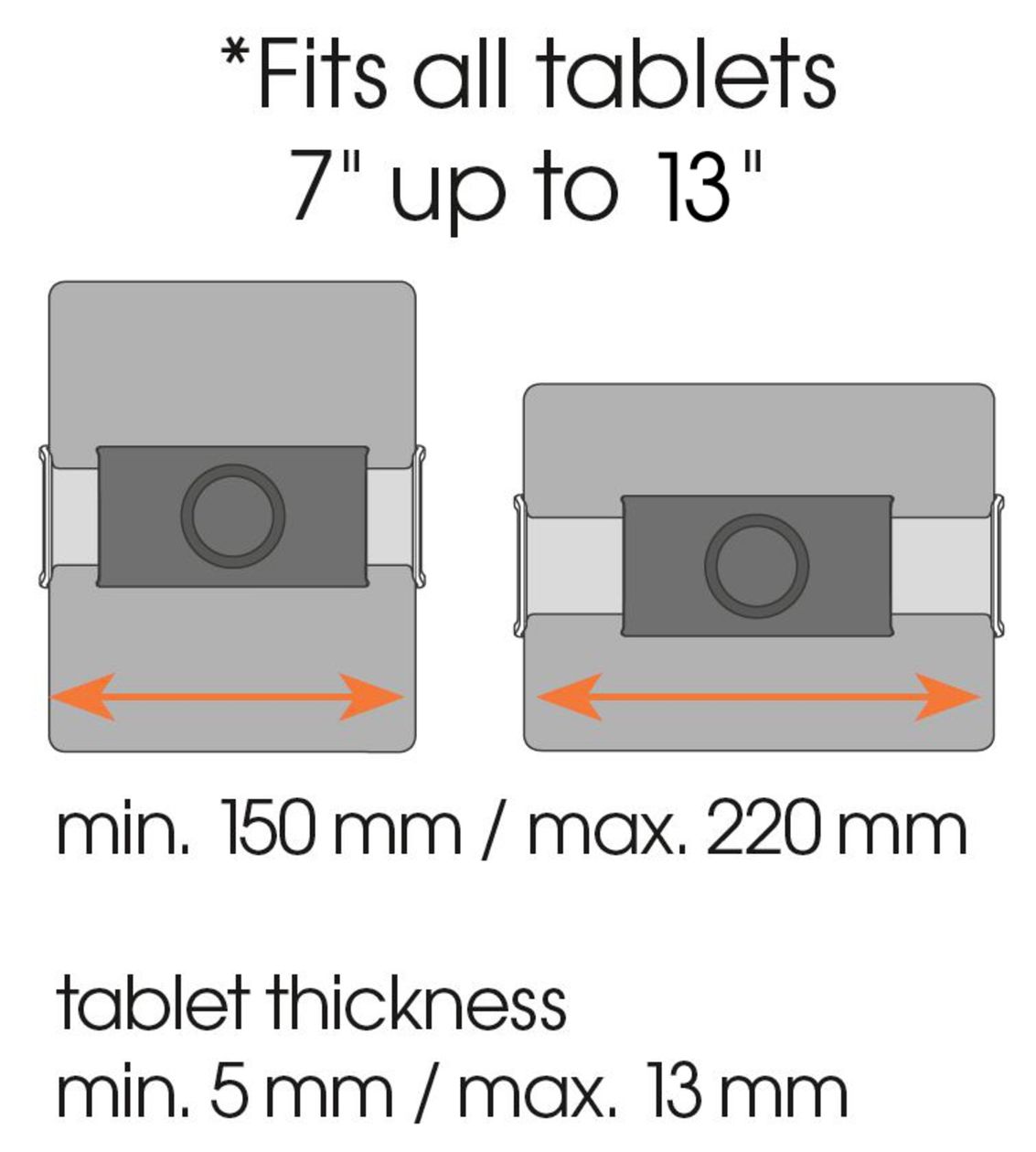TMS 1030 – Paket mit flexiblen Tablet-Halterungen 