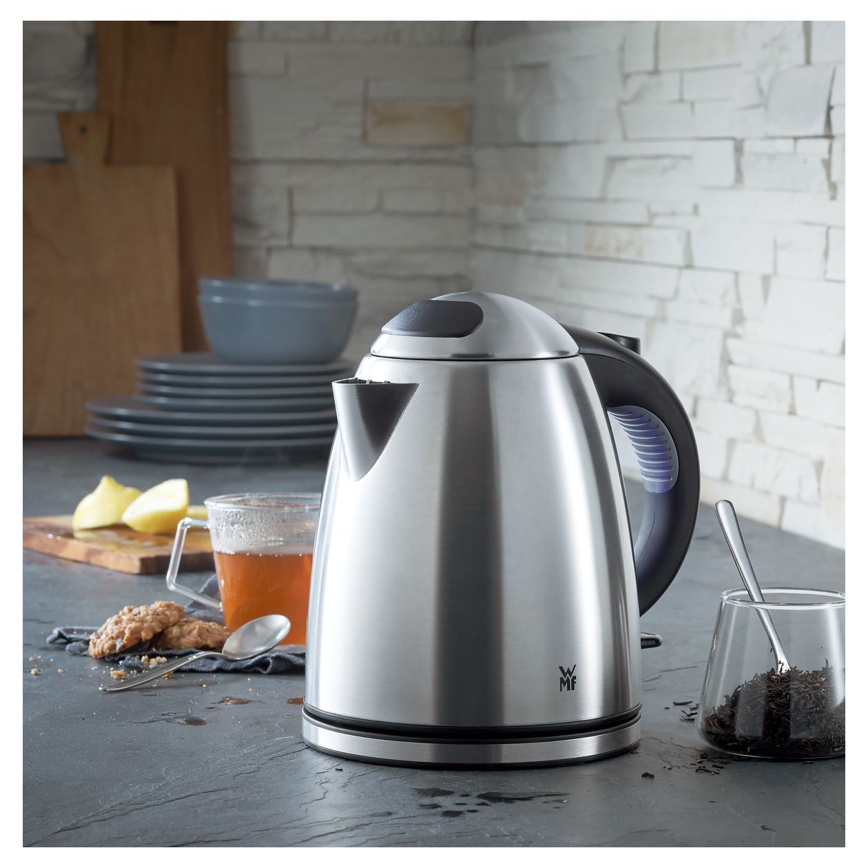 Stelio 1,2 l Wasserkocher 2400 W  (Schwarz, Edelstahl) 