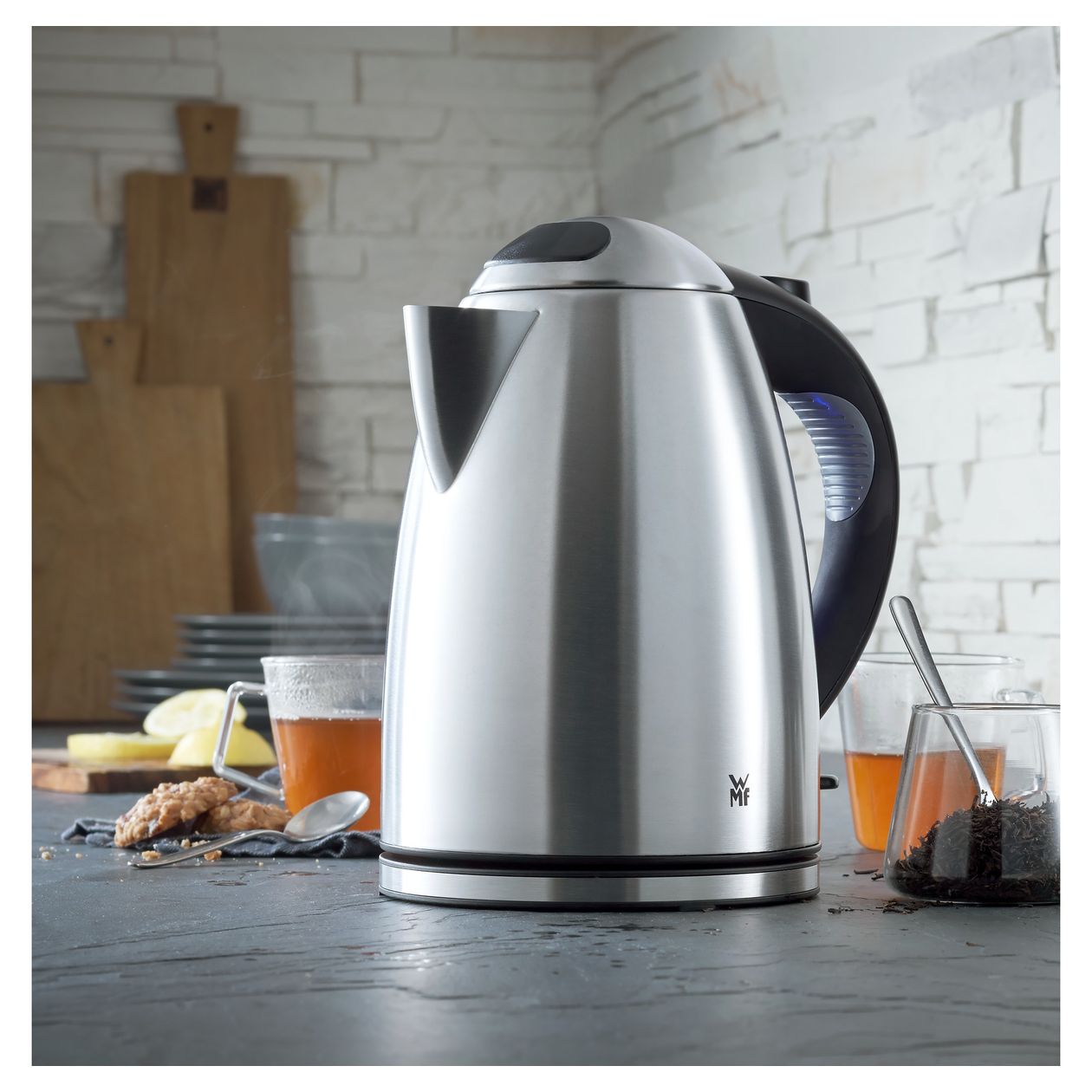 Stelio 1,7 l Wasserkocher 2400 W  (Schwarz, Edelstahl) 