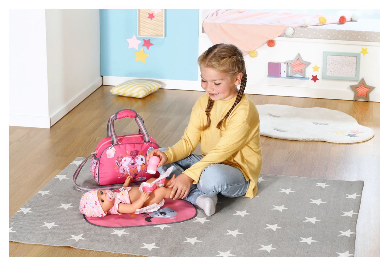 BABY born Wickeltasche mit Wickelunterlage 