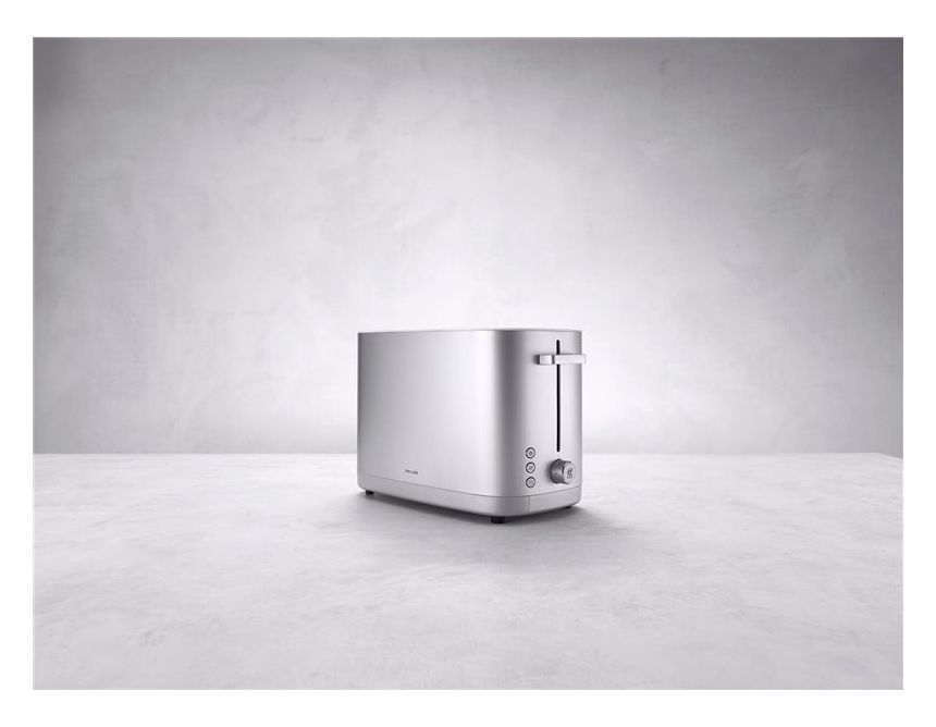 Enfinigy kurz Toaster 1000 W 2 Scheibe(n)  (Satinierter Stahl) 