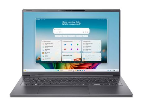 Acer Aspire AI A16-I71M-96Q0 WUXGA Notebook 40,6 cm (16 Zoll) 16 GB RAM 512 GB SSD Windows 11 Home Intel Core Ultra 9  (Grau) f&uuml;r 1.316,00 Euro