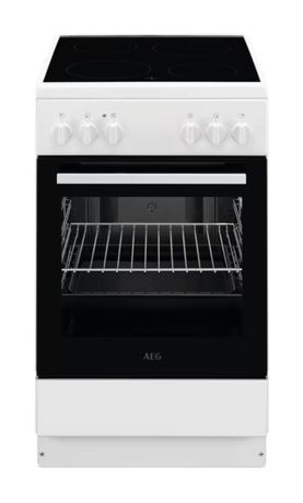 AEG CCB50090BW Freistehender Herd Elektro normal mit Glaskeramik Kochfeld f&uuml;r 420,00 Euro