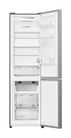Amica KGCN 388 170 E 176 l / 75 l Kühl-Gefrierkombi freistehend NoFrost 188 kWh Jahr  (Edelstahl) f&uuml;r 799,00 Euro