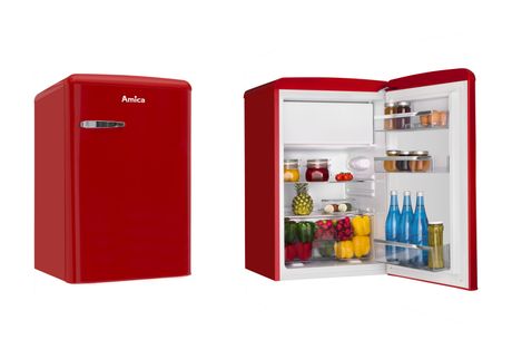 Amica KS15610R 108 l / 95 l Tischkühlschrank EEK: E 137 kWh Jahr  (Rot) f&uuml;r 199,00 Euro