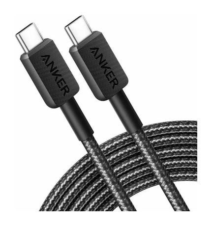 Anker 322 Stecker Rundkabel USB C auf USB C 0,9 m  (Schwarz) f&uuml;r 9,99 Euro