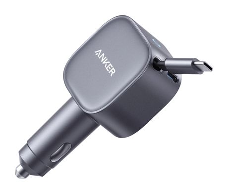 Anker Nano Kfz-Ladegerät (75W, USB-C Port, Integriertes einziehbares USB-C Kabel) f&uuml;r 29,99 Euro