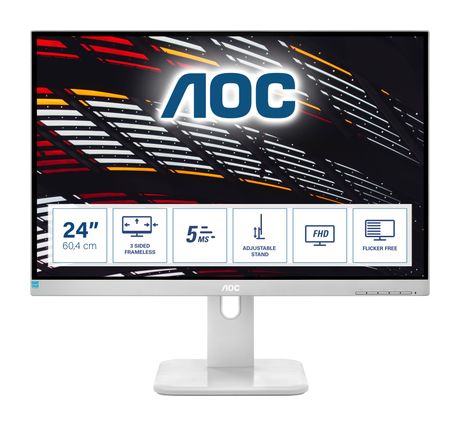 AOC 24P1/GR Full HD Monitor 60,5 cm (23.8 Zoll) 16:9 5 ms 250 cd/m²  (Grau) f&uuml;r 177,99 Euro