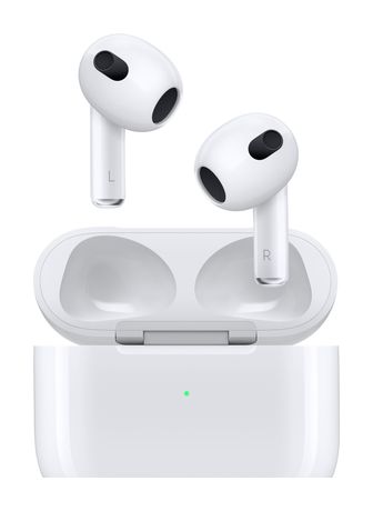 Apple AirPods (3.Gen) In-Ear Bluetooth Kopfhörer kabellos 6 h Laufzeit IPX4  (Weiß) f&uuml;r 199,00 Euro